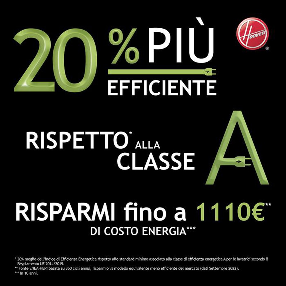 "HOOVER - Lavatrice H5WPB49AMBC8/1-S 9 Kg Classe A-Bianco"