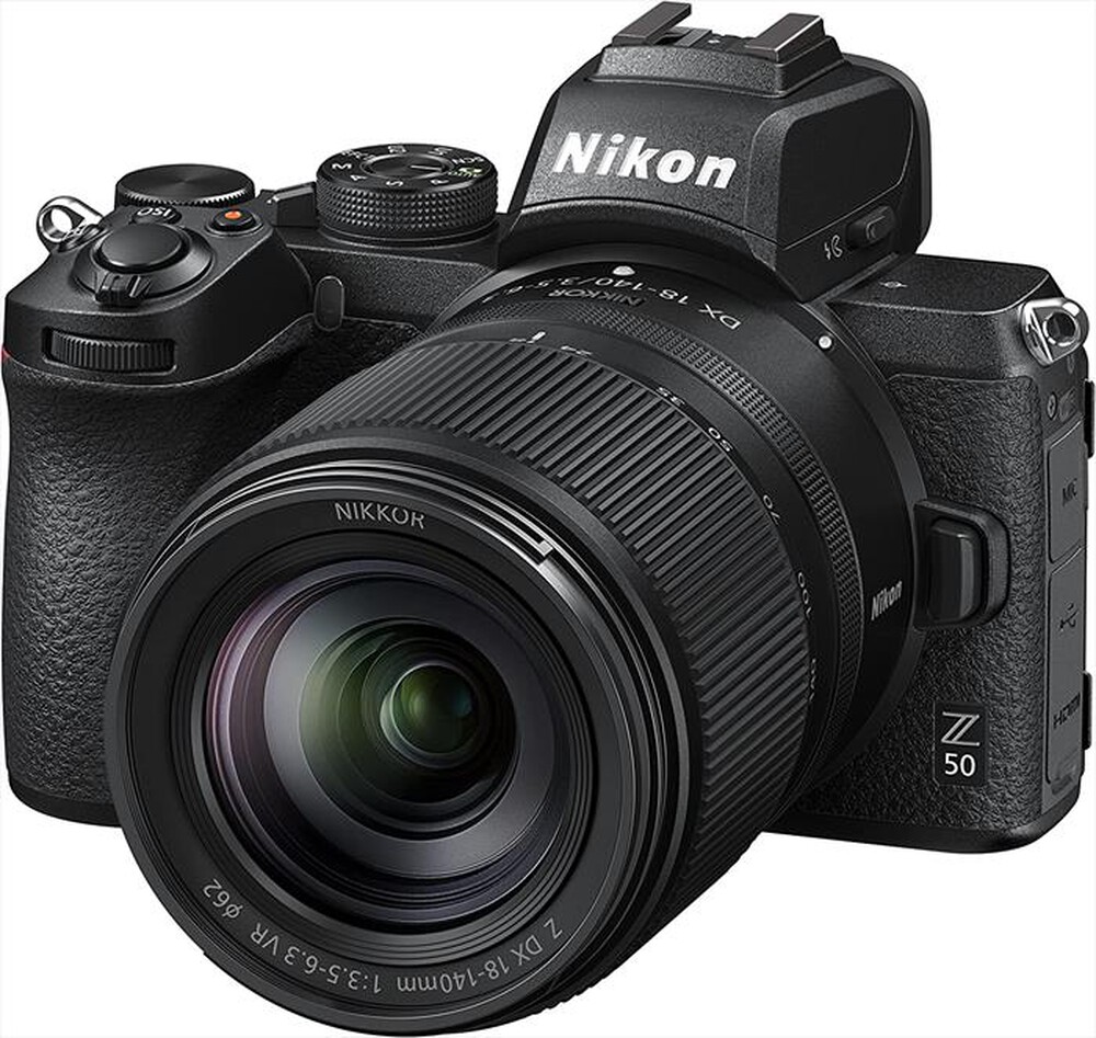 "NIKON - Fotocamera Z50 + Z DX 18-140VR + LEXAR SD 64GB-Black"