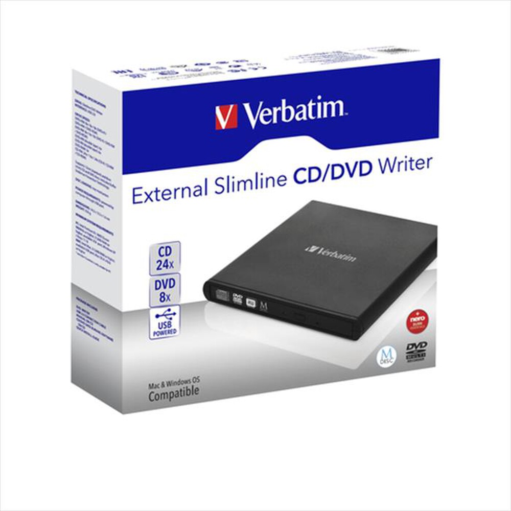 "VERBATIM - Slimline CD/DVD - Nero"