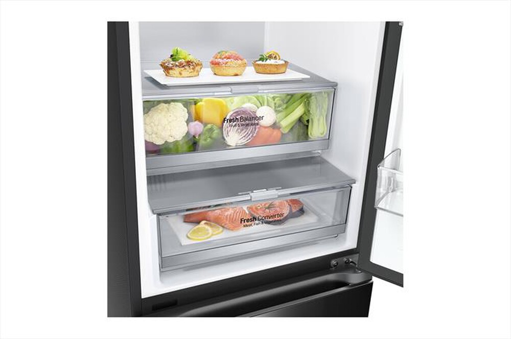 "LG - Frigorifero combinato GBB72BM9DQ Classe D 387 lt-Nero"