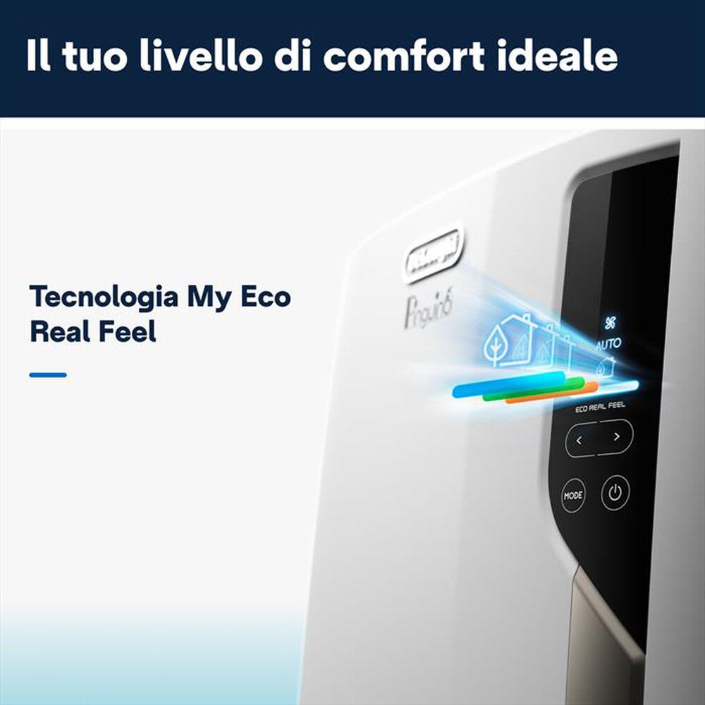 "DE LONGHI - PAC EL98 ECO REAL FEEL Condizionatore portatile-Bianco"