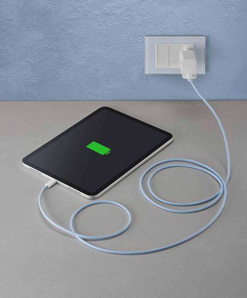 Immagine del prodotto CELLULARLINE - FLEXFORCE CAVO SILICONATO TELATO USB-C TO USB-C-Blu