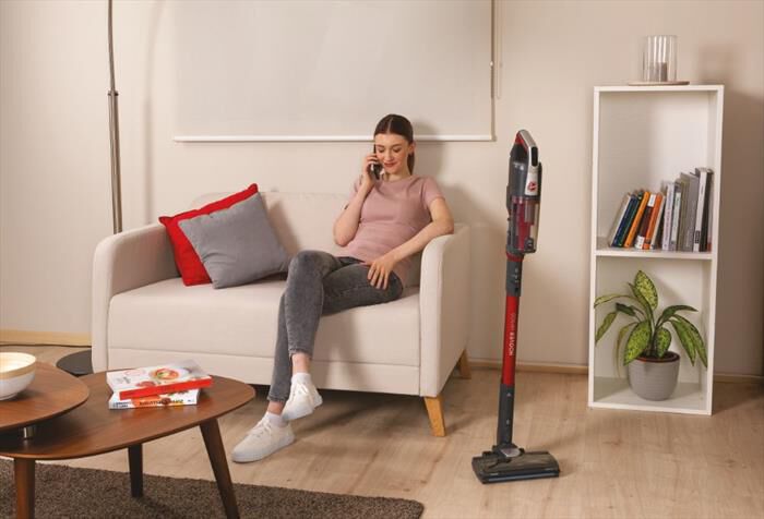HOOVER - Aspirapolvere Ricaricabile HF522STH-Grigio, Rosso - Foto 6