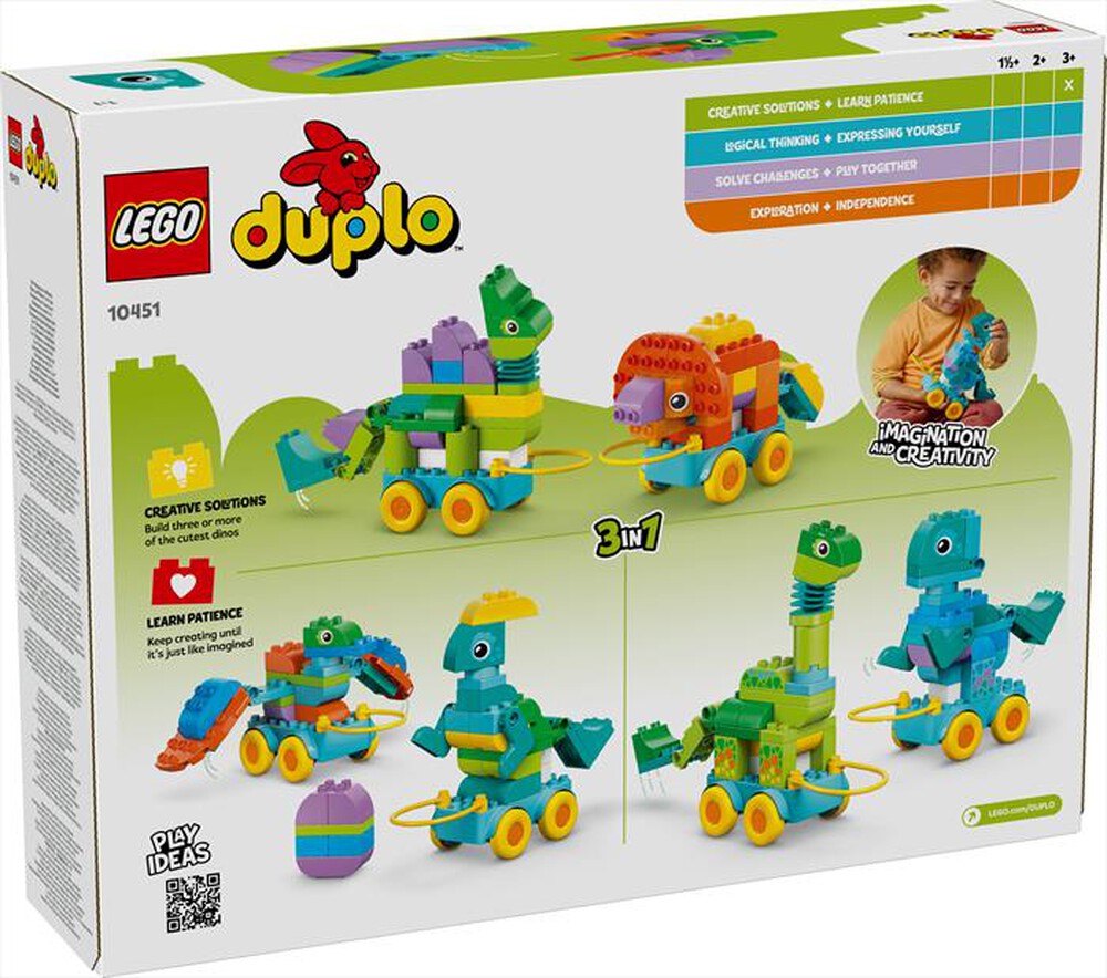 Immagine del prodotto LEGO - DUPLO Town Dinosauri su ruote 3 in 1 10451
