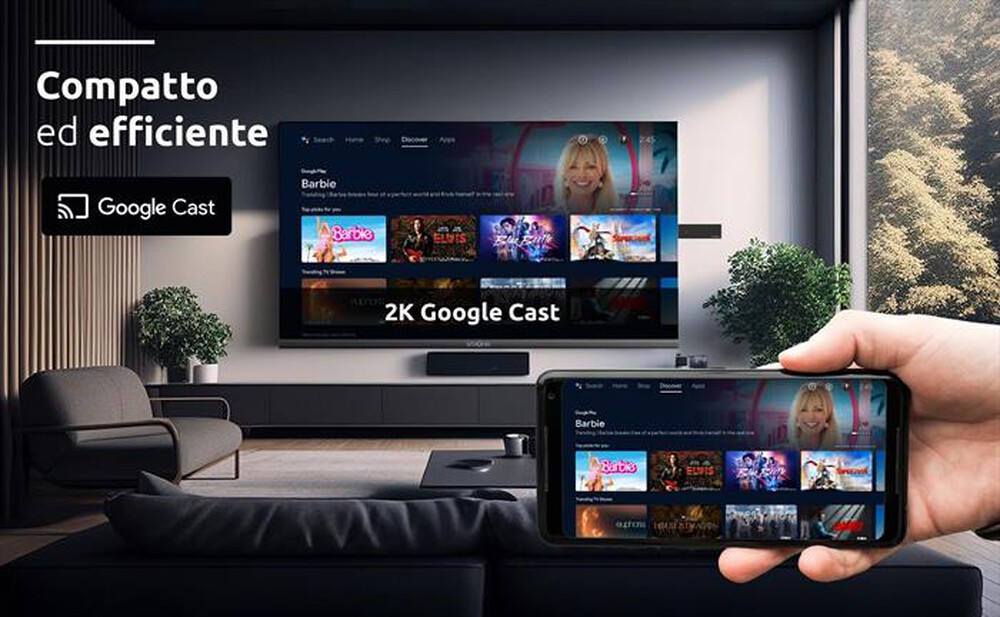 "STRONG - Android TV Stick 2K UHD LEAP-UNA-NERO"