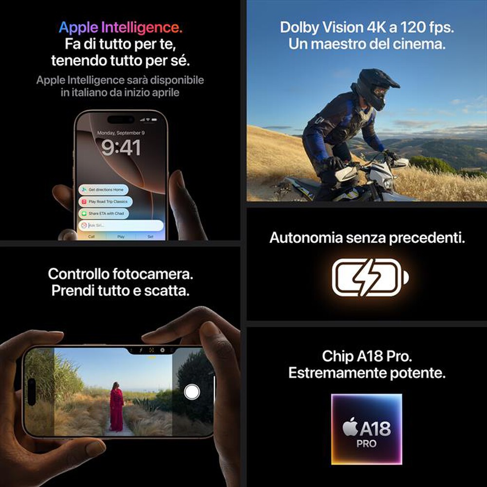 "APPLE - iPhone 16 Pro Max 256GB-Titanio Naturale"