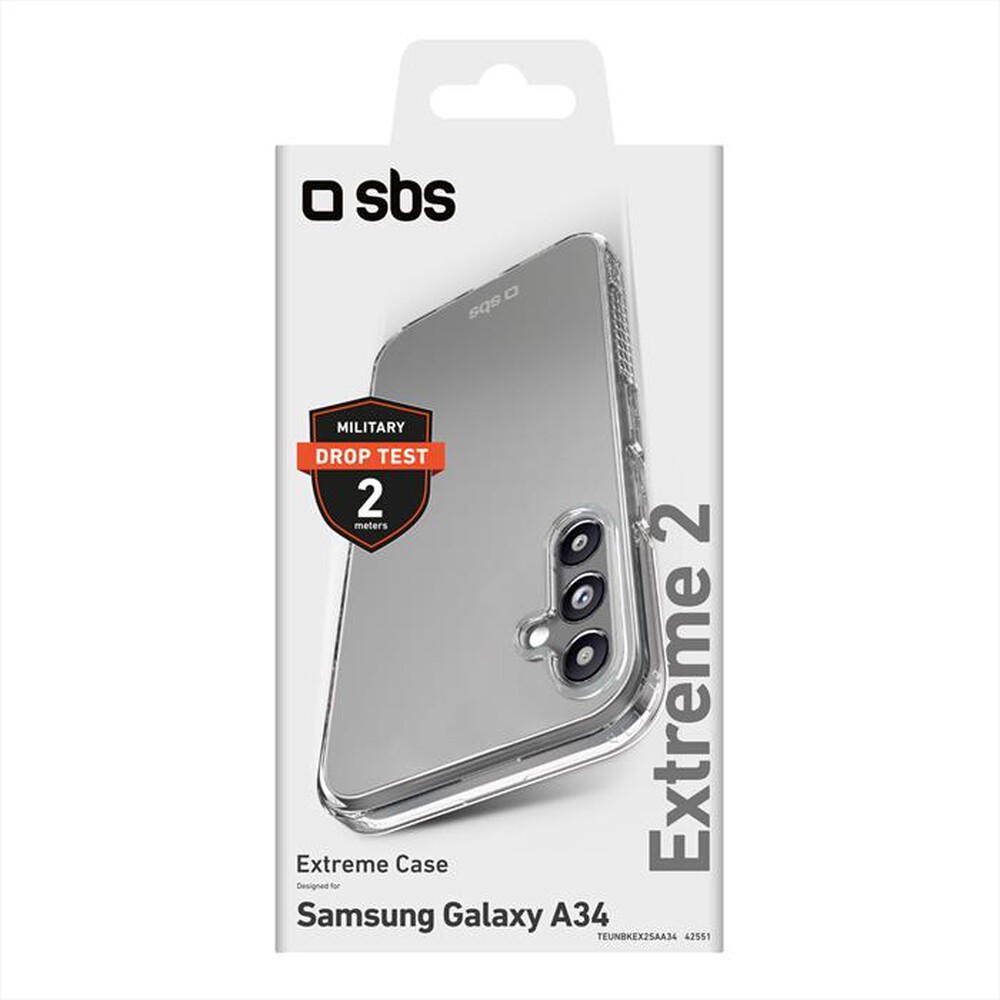 Immagine del prodotto SBS - Cover Extreme X2 TEUNBKEX2SAA34 per Galaxy A34-Trasparente