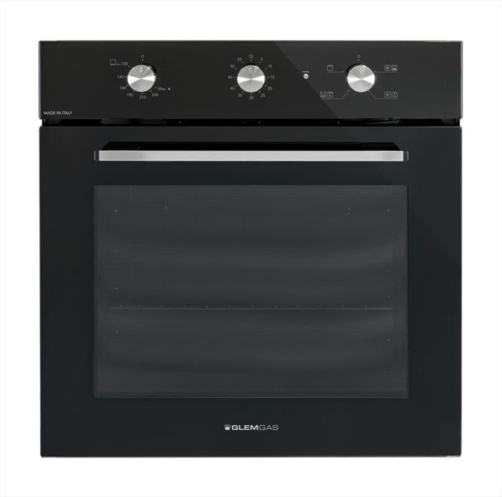 "GLEM GAS - Forno incasso elettrico e gas GFXV21BK-S2 Classe A-Nero Lucido"