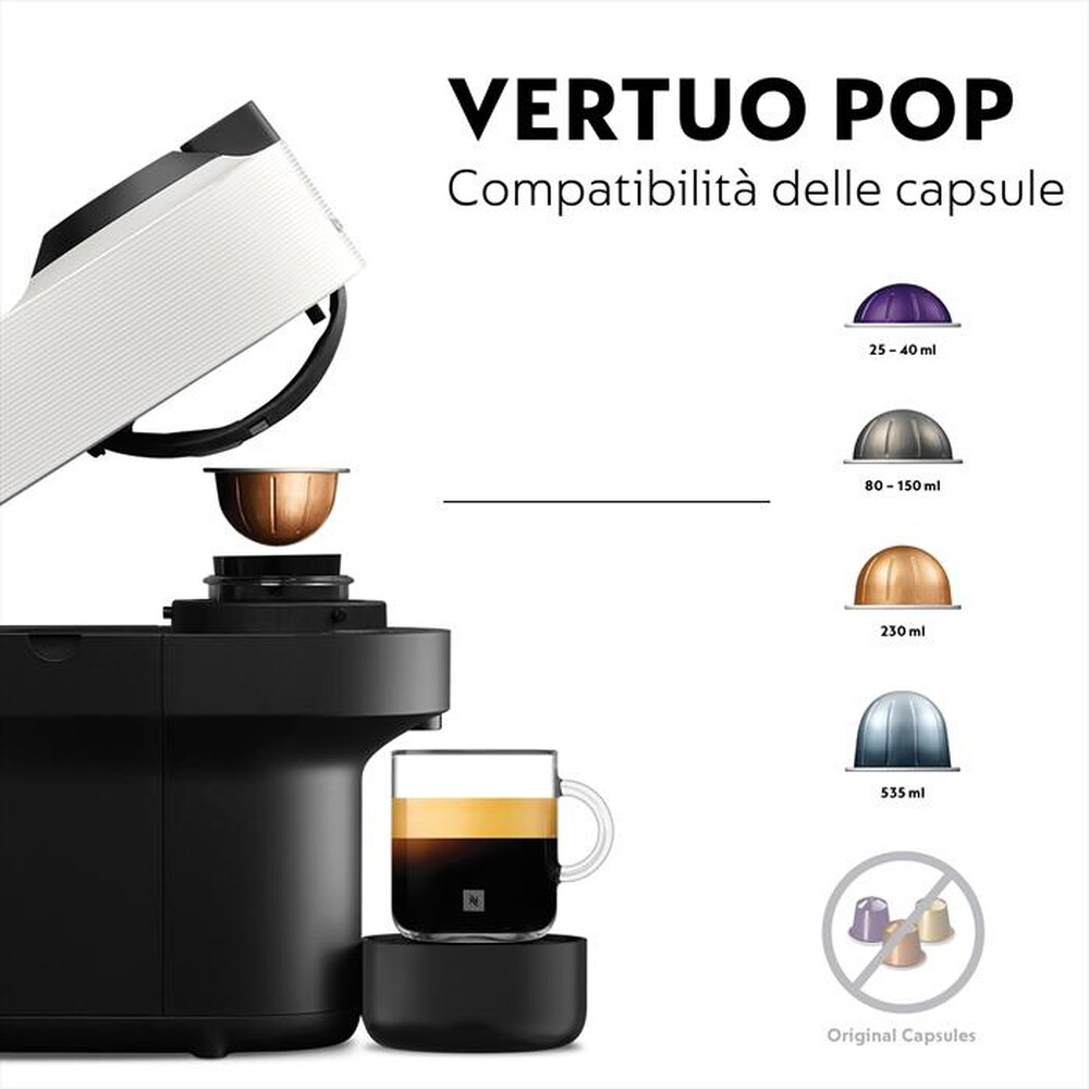 Immagine del prodotto KRUPS - Macchina da caff&egrave; VERTUO POP XN9201K Nespresso-WHITE
