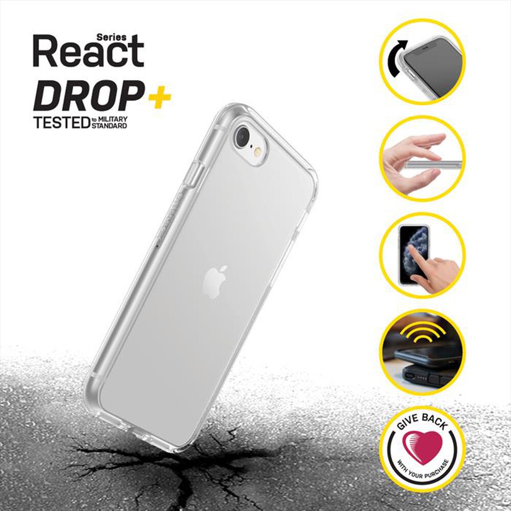 "OTTERBOX - REACT - CUSTODIA PER IPHONE SE 2020/8/7-trasparente"