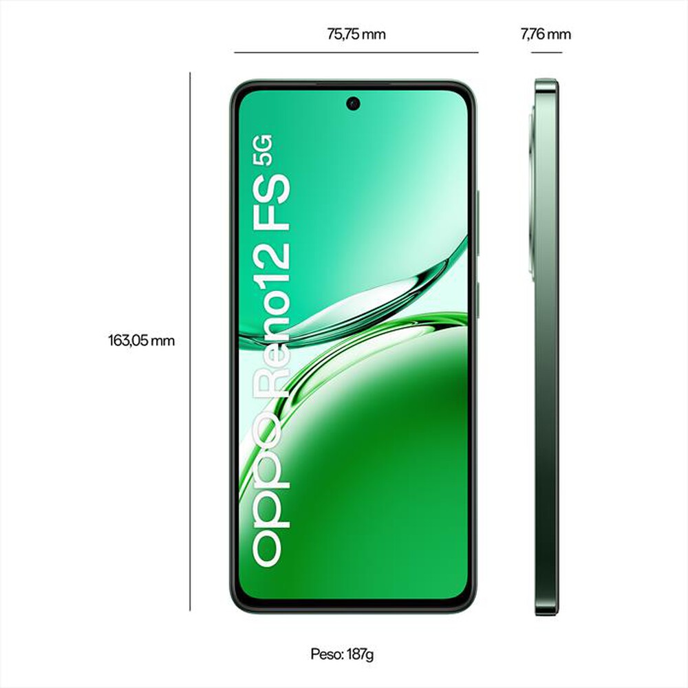 "OPPO - Smartphone RENO12 FS 5G 12+512-BLACK GREEN"