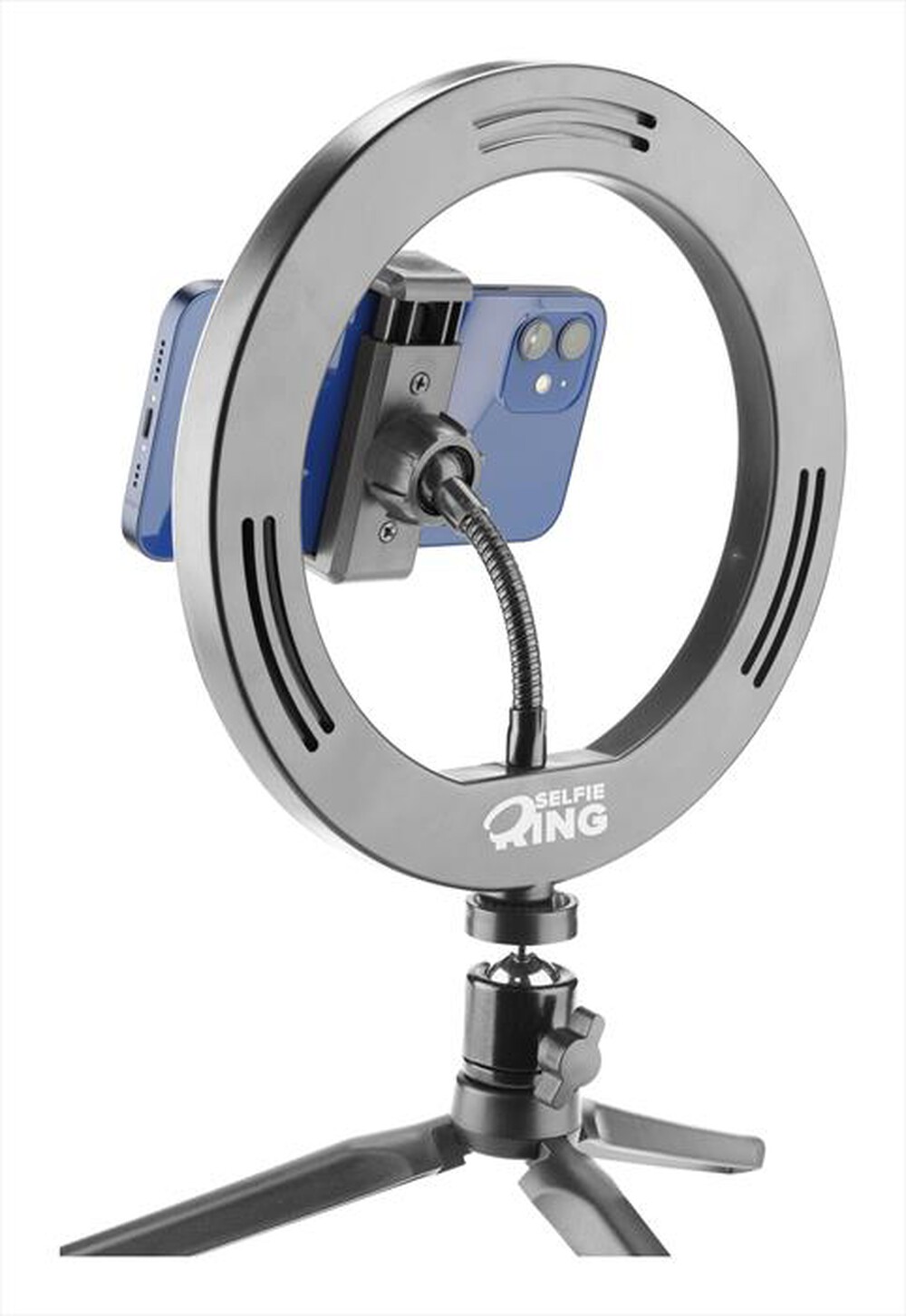 Immagine del prodotto CELLULARLINE - SELFIERINGK Treppiede con anello led per selfie-Nero