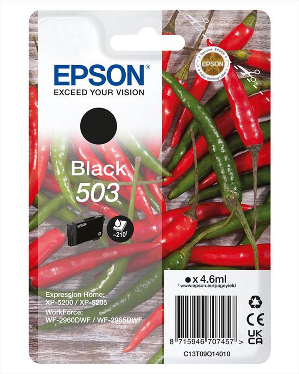 "EPSON - INK SERIE PEPERONCINI NERO 503 STD-Nero"