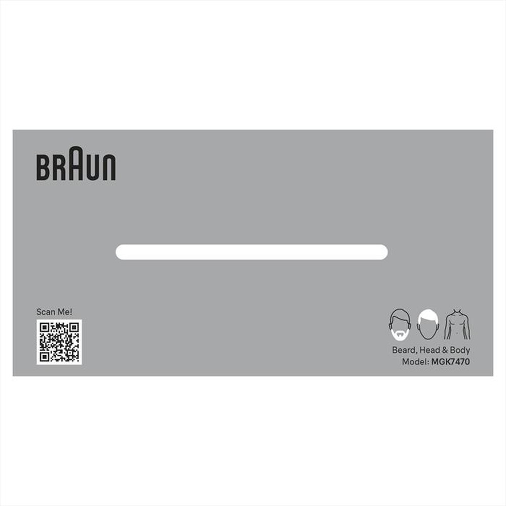 "BRAUN - Regolabarba MGK7470-NERO OPACO"