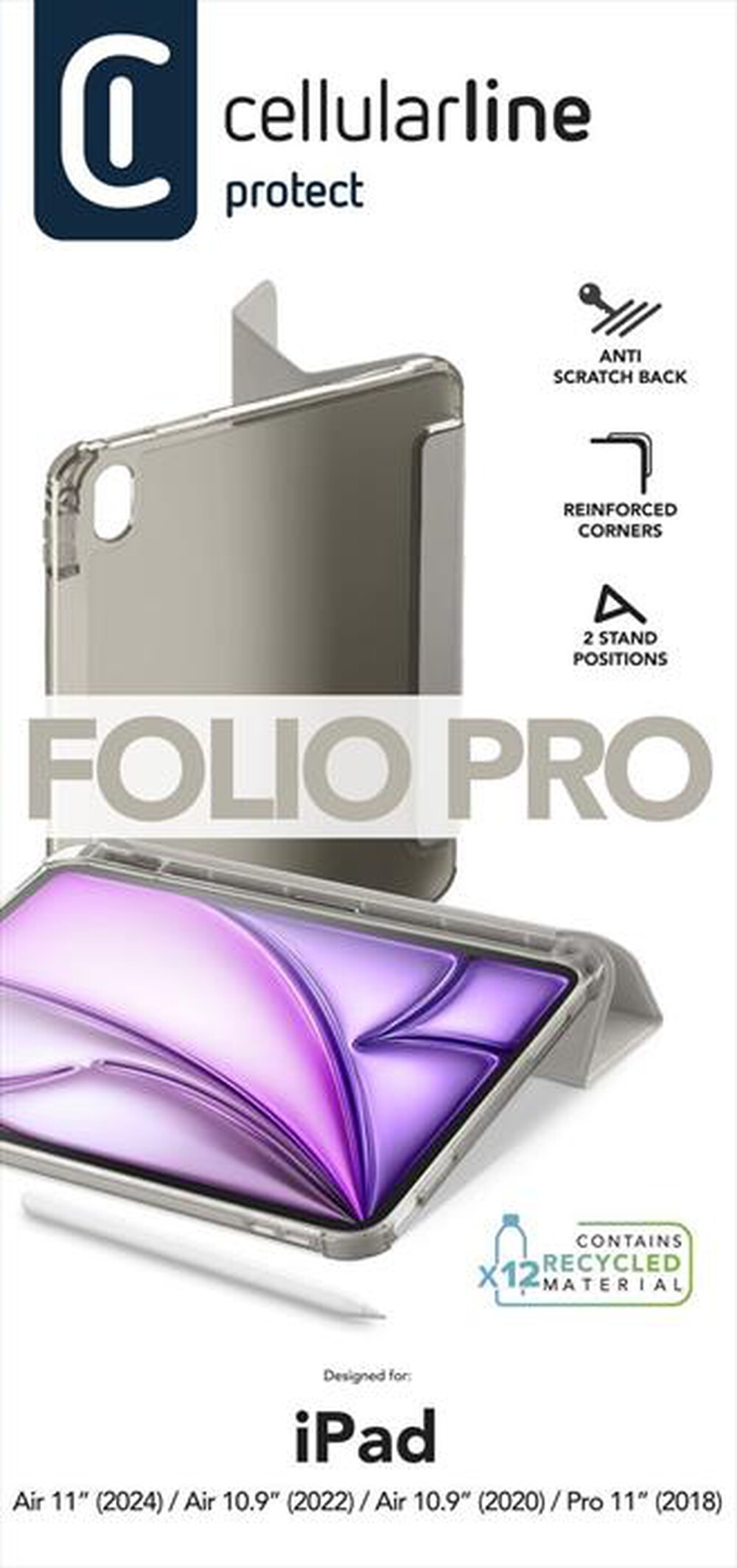 Immagine del prodotto CELLULARLINE - Cover FOLIO PRO - IPAD PRO/ AIR-Grey