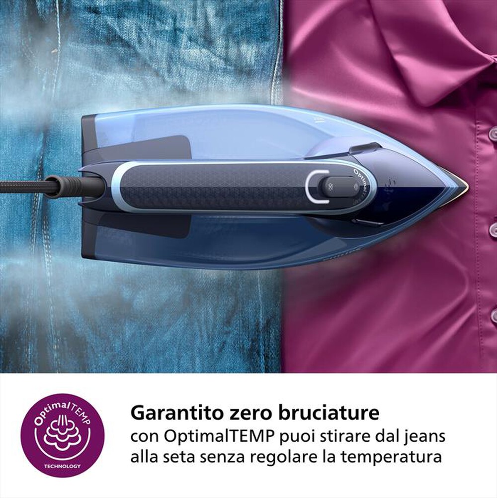 "PHILIPS - Ferro da stiro vapore AZUR SERIES 8000 DST8020/20-Blue"