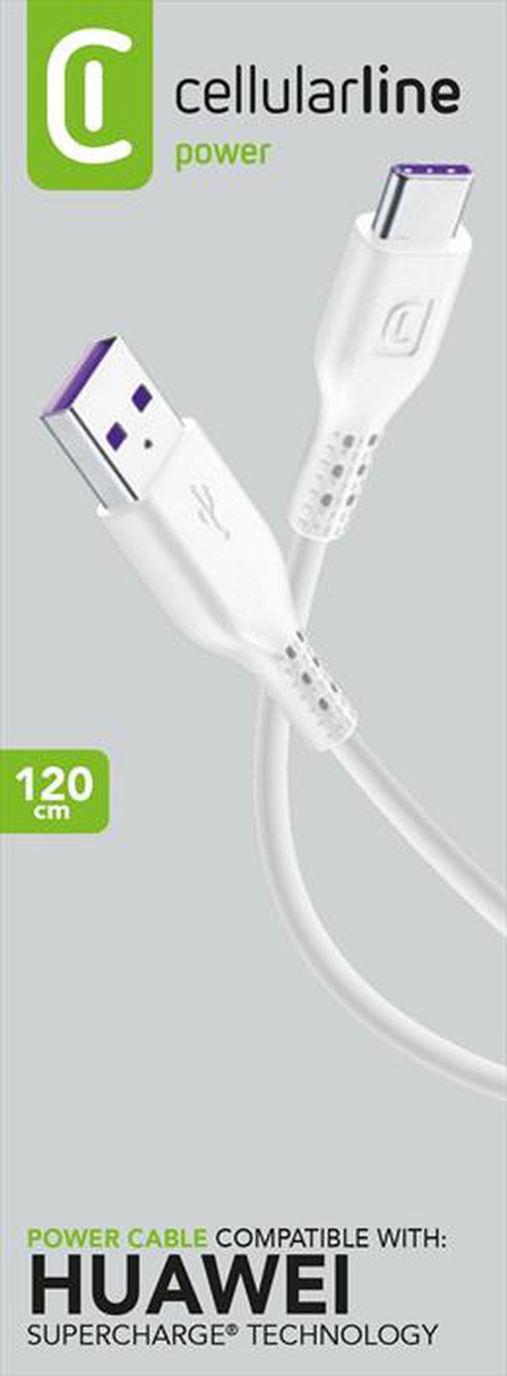 Immagine del prodotto CELLULARLINE - USBDATACSCUSBCW Cavo Dati-Super Fast-Bianco