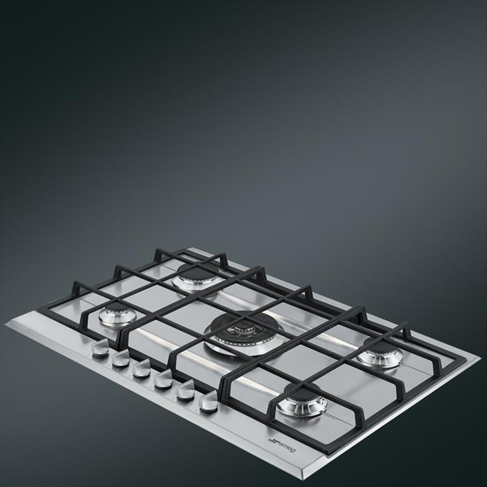 "SMEG - Piano cottura a gas P272XGH 72,5cm-Inox"