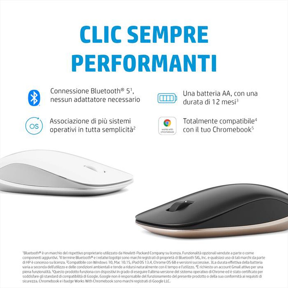 "HP - MOUSE 410 SLIM-Bianco"