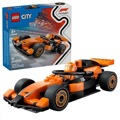 LEGO - CITY Pilota e monoposto McLaren F1 - 60442-Multicolore