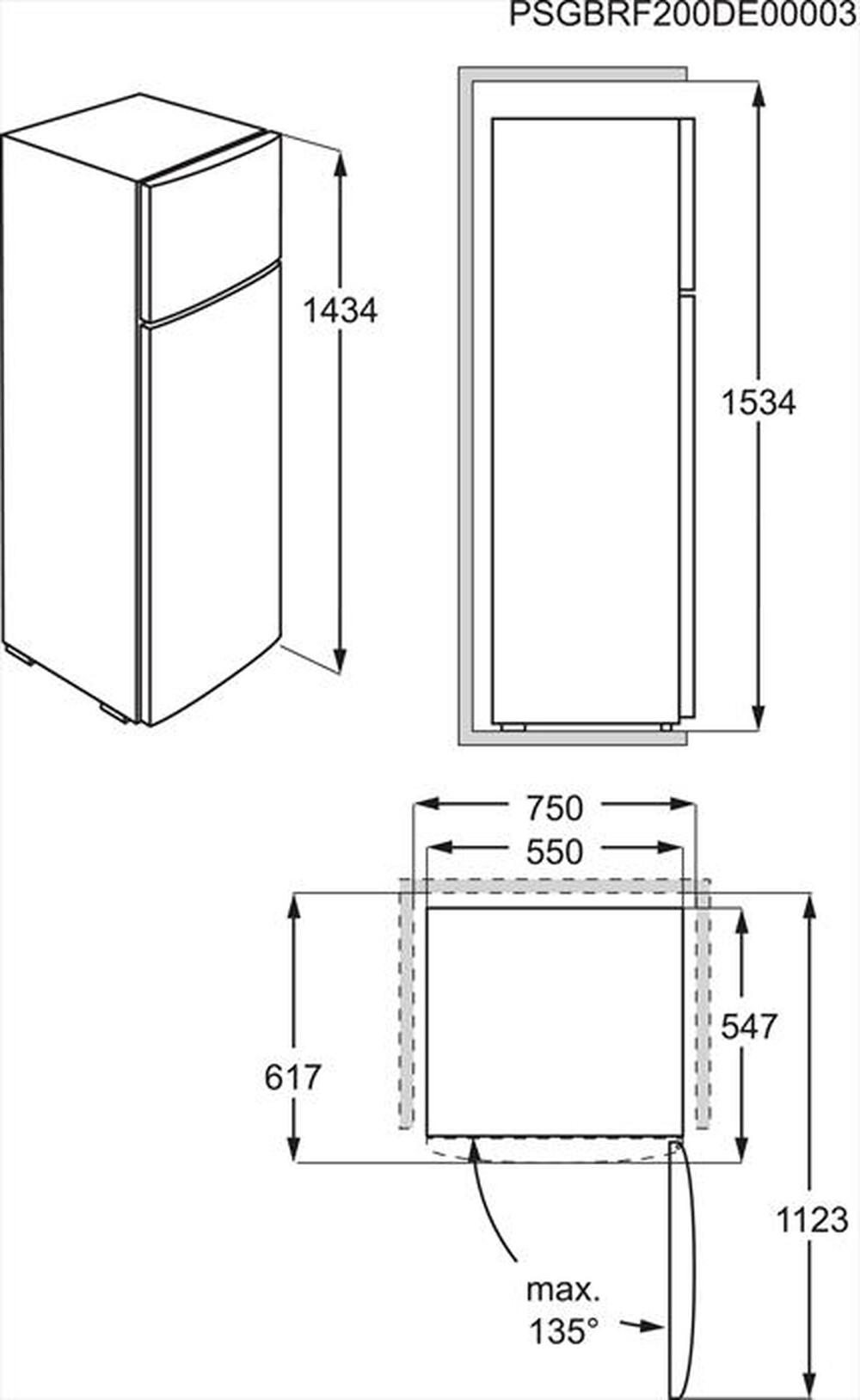 "ELECTROLUX - Frigorifero 2 porte LTB1AF24W0 Classe F-Bianco"