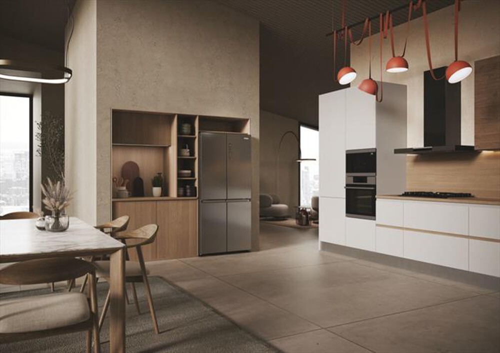 Immagine del prodotto HAIER - Frigorifero 4 porte HCR3818ENMM Classe E 467 lt-Platino, Stainless steel