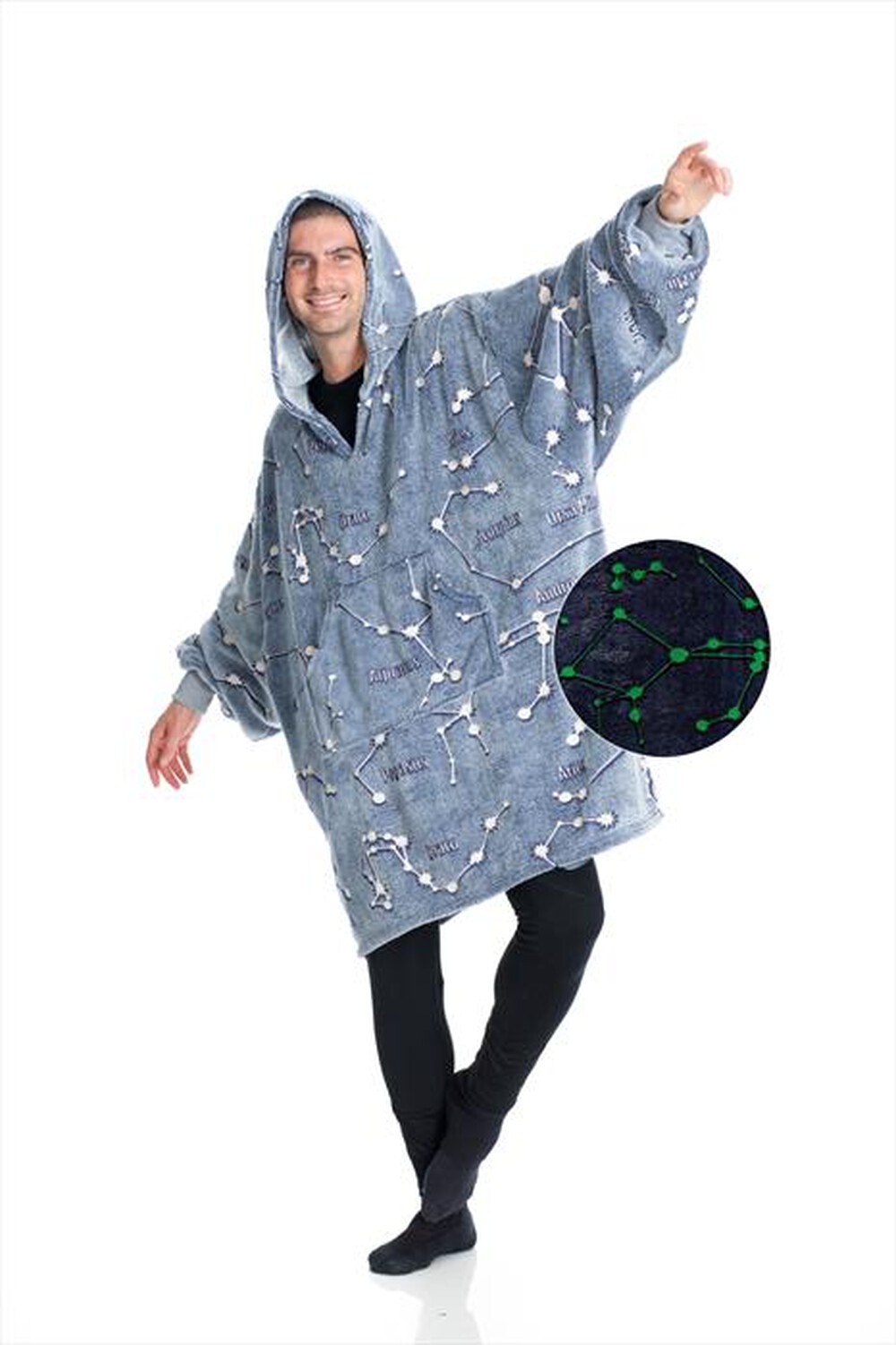 "KANGURU - Felpa-coperta GLOW CONSTELLATIONS"