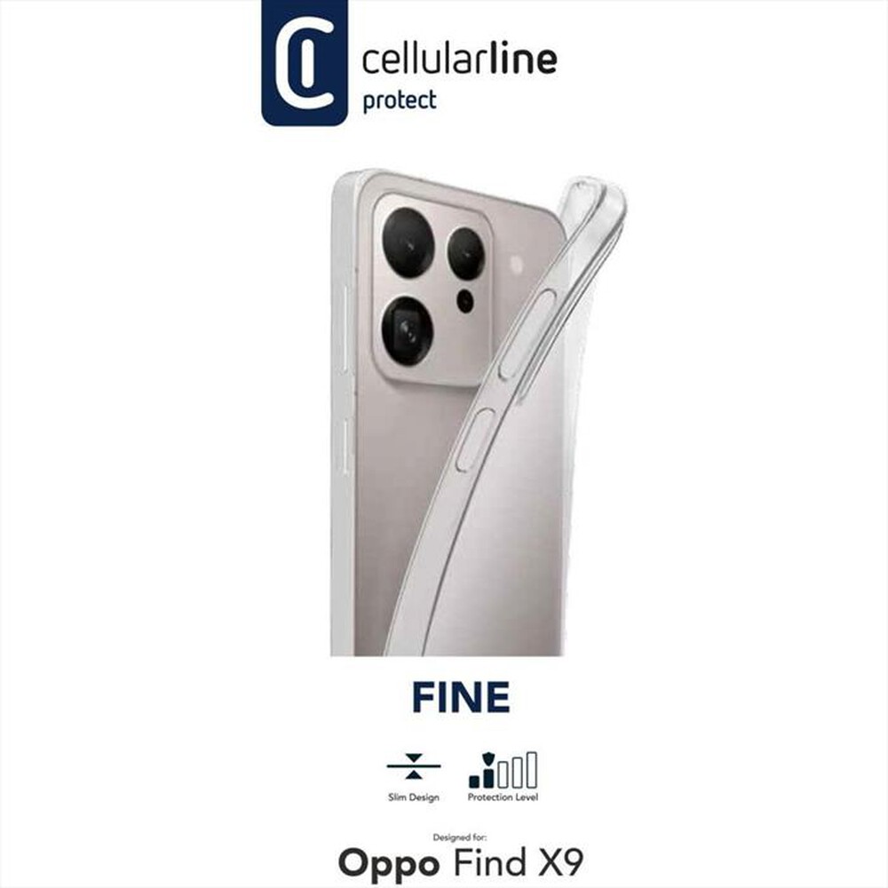 Immagine del prodotto CELLULARLINE - Cover FINE per OPPO FIND X9-Trasparente