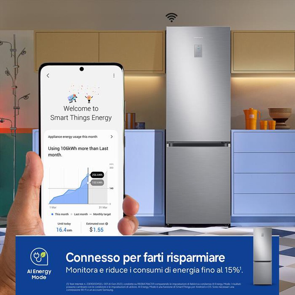 Immagine del prodotto SAMSUNG - Frigorifero combinato RB34C775CS9/EF ClasseC 344lt-METAL INOX