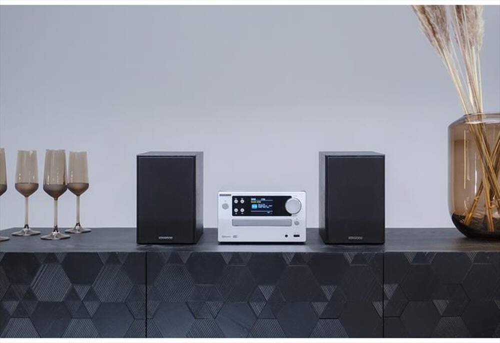 "KENWOOD - Micro HiFi M-725DAB-SILVER"