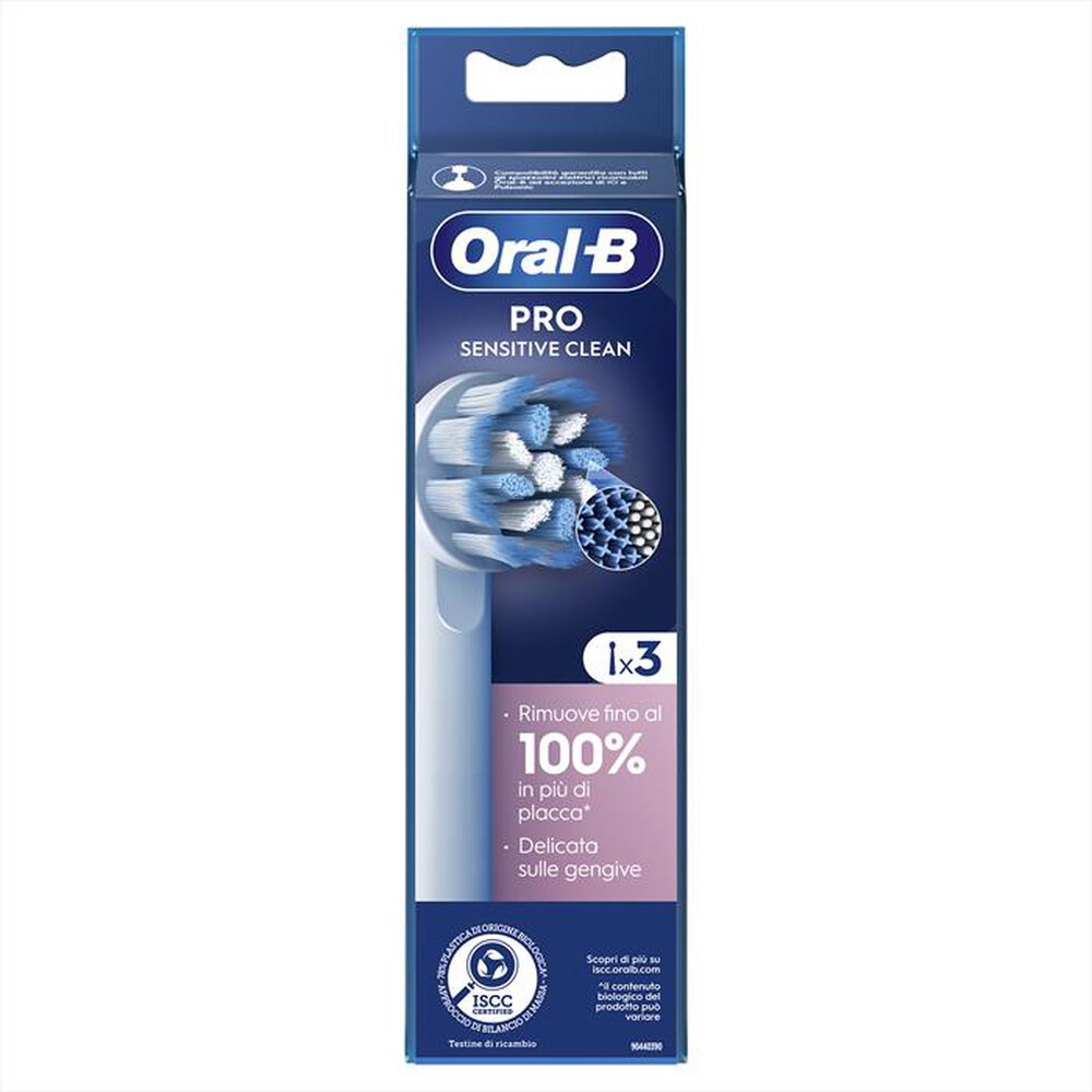 "ORAL-B - TESTINE PRO SENSITIVE CLEAN 3 TESTINE-BIANCO"