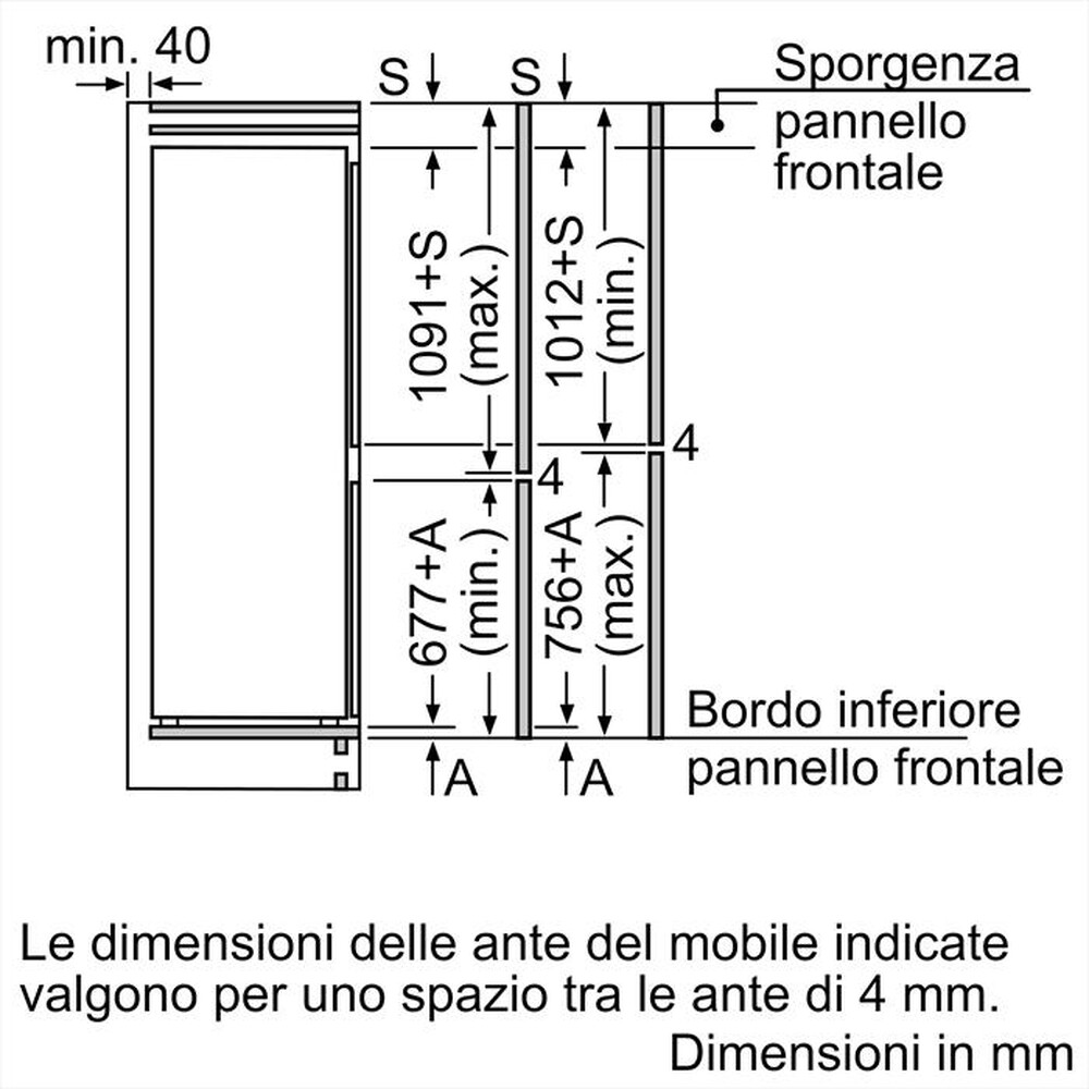"BOSCH - Frigorifero combinato KIN86NSE0 Classe E 260 lt-Bianco"