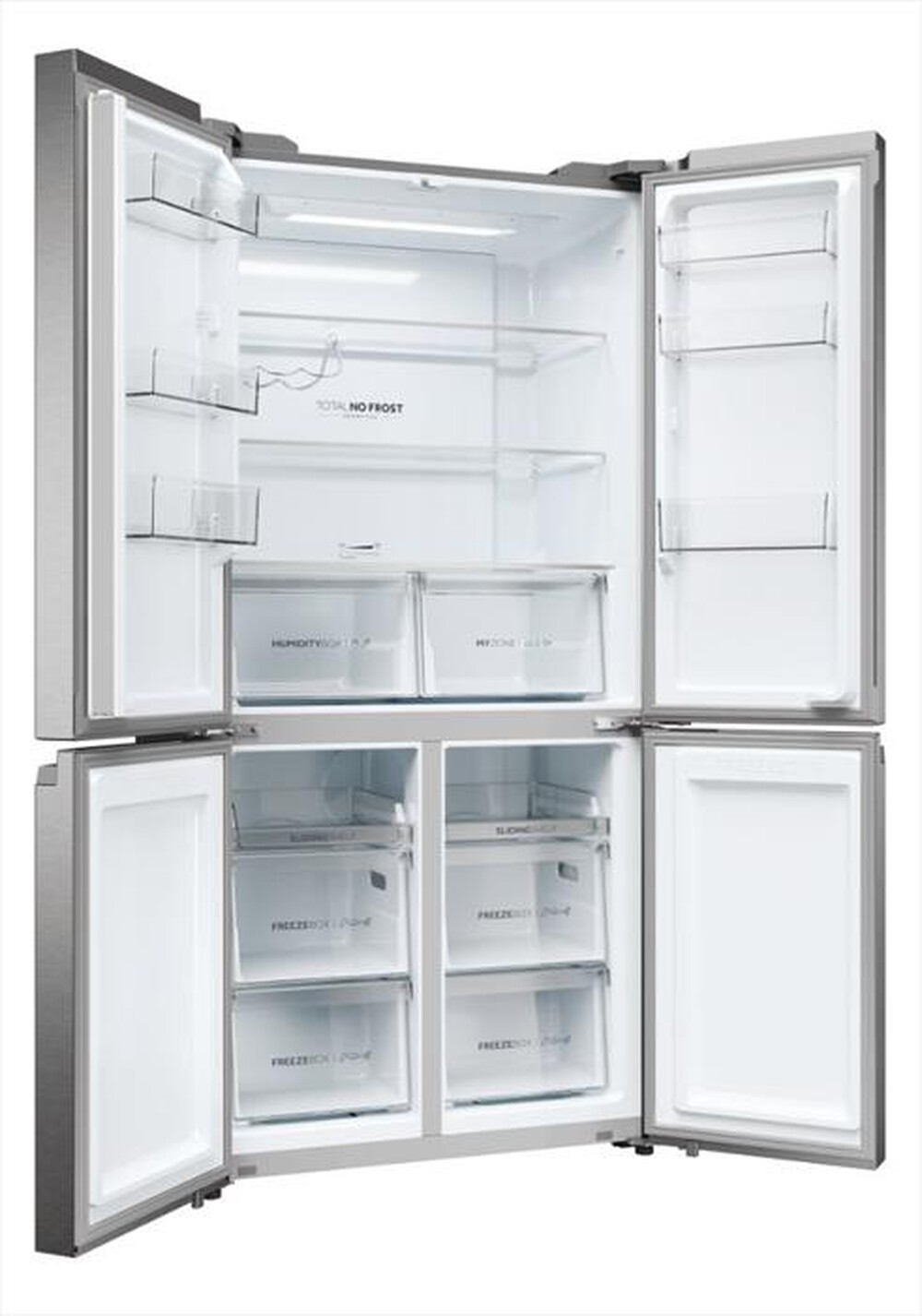 "HAIER - Frigorifero side by side HCR5919ENMP ClasseE 582lt-Platino, Acciaio inossidabile"