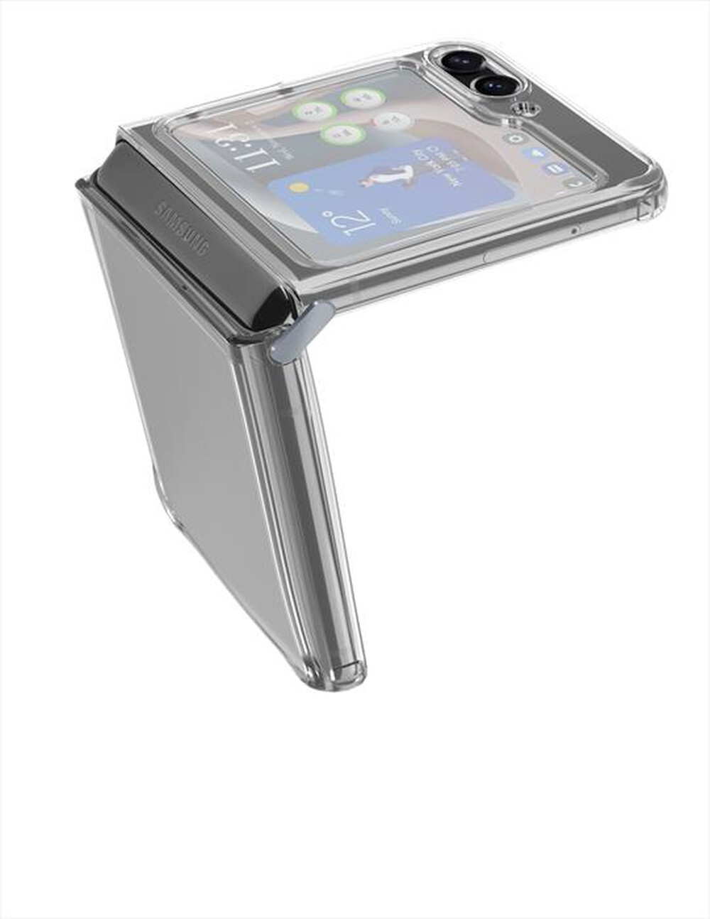 "CELLULARLINE - Custodia Back IMPACTCGALZFLIP5T per Galaxy Z Flip5-Trasparente"