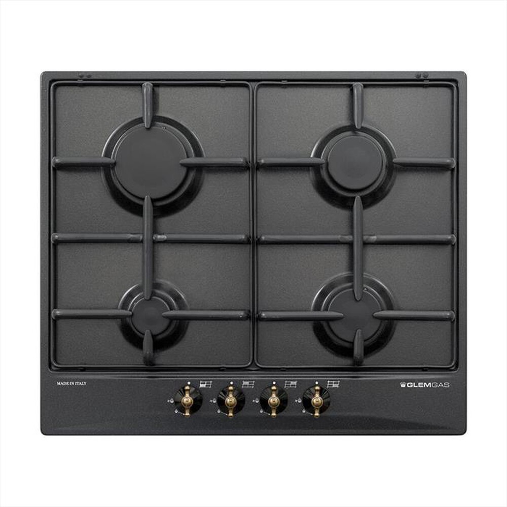 GLEM GAS - Piano cottura a gas GT64AN 4 fuochi 58,5cm-Antracite