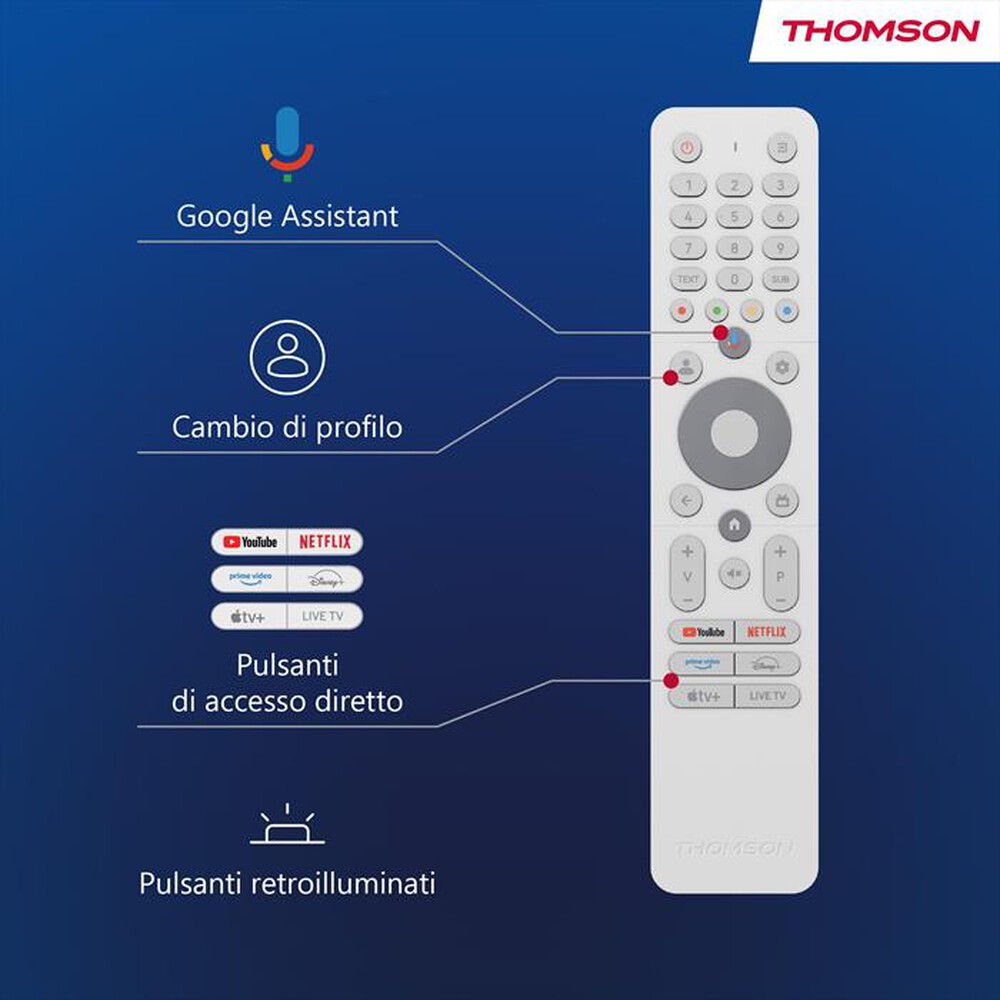 "THOMSON - Smart TV LED UHD 4K 43\" 43UG4S14W-Bianco"