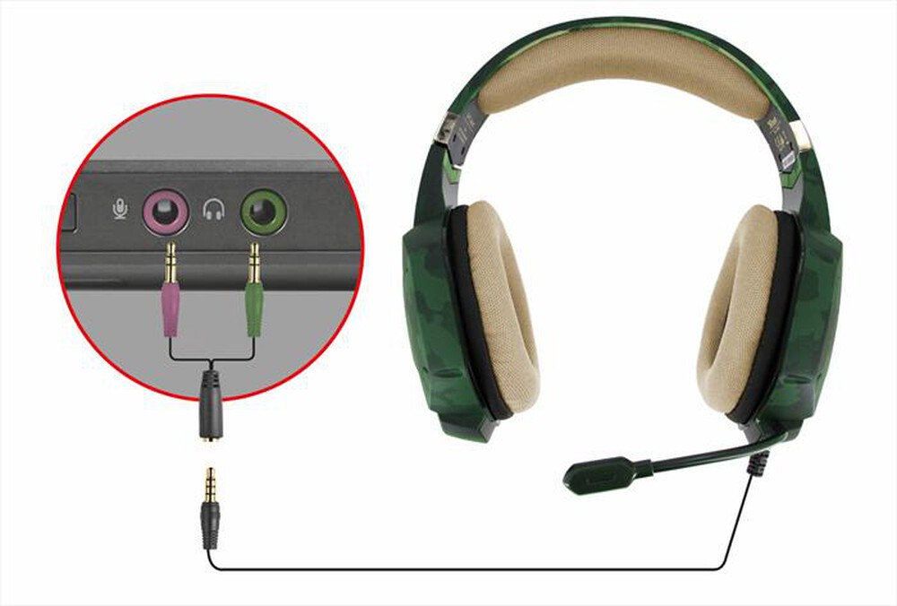 "TRUST - GXT322C GAMING HDST-CAMO-Green/Camouflage"