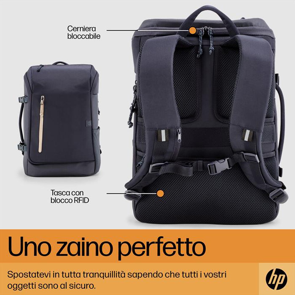 "HP - ZAINO 25L TRAVEL 15.6-Forged Iron"