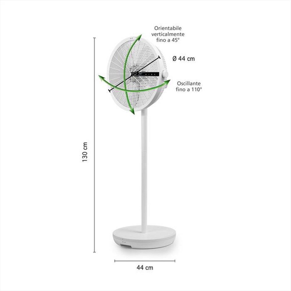 "MACOM - Ventilatore a piantana SMONTY-bianco"