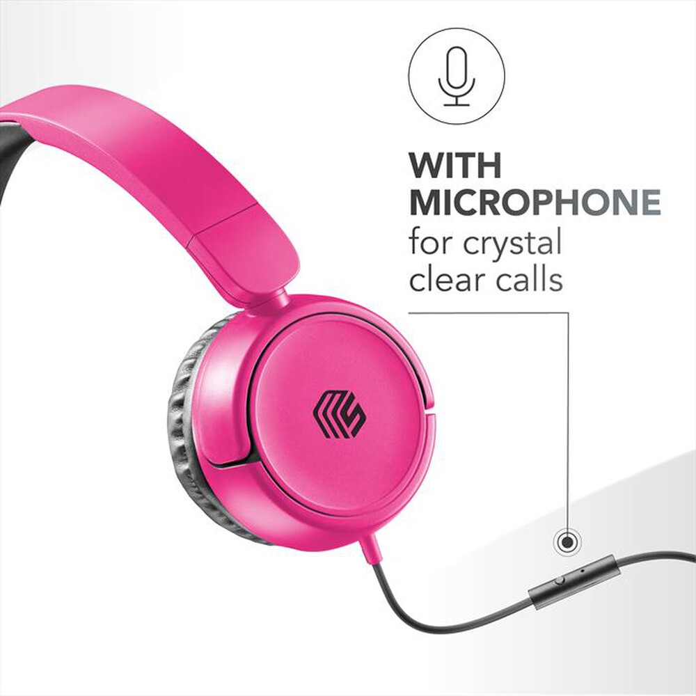 Immagine del prodotto CELLULARLINE - Cuffie a padiglione chiuso MUSICSOUNDFULLCP-Rosa