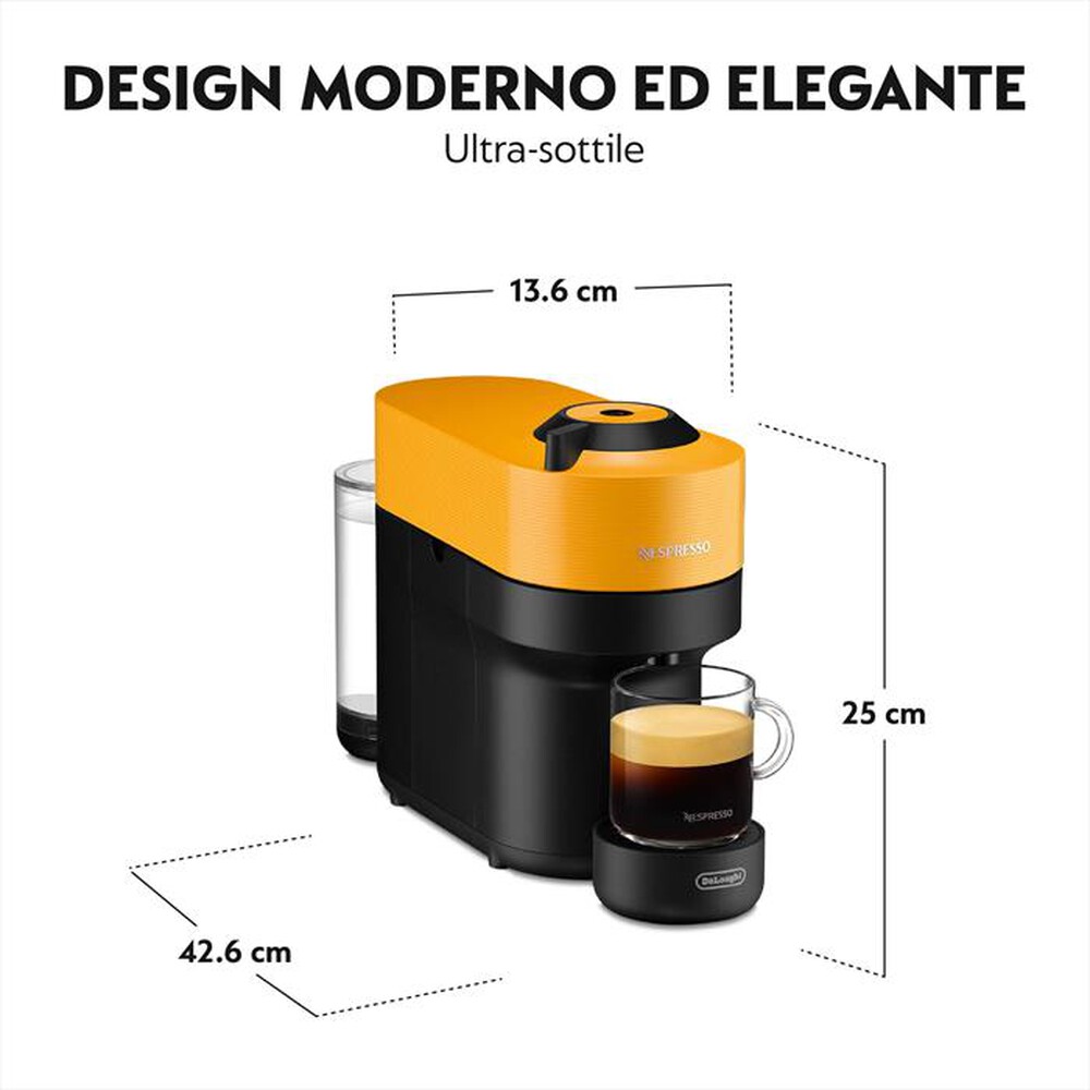 "DE LONGHI - Macchina da caffè VERTUO POP ENV90.Y Nespresso-Giallo"