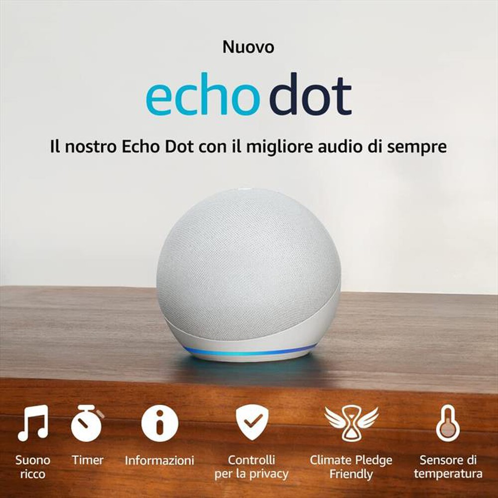 "AMAZON - Speaker ECHO DOT 5 GENERAZIONE-Bianco ghiaccio"