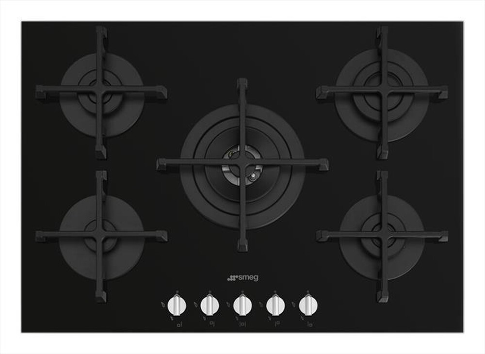 "SMEG - Piano cottura a gas PV275N 72cm-Nero"