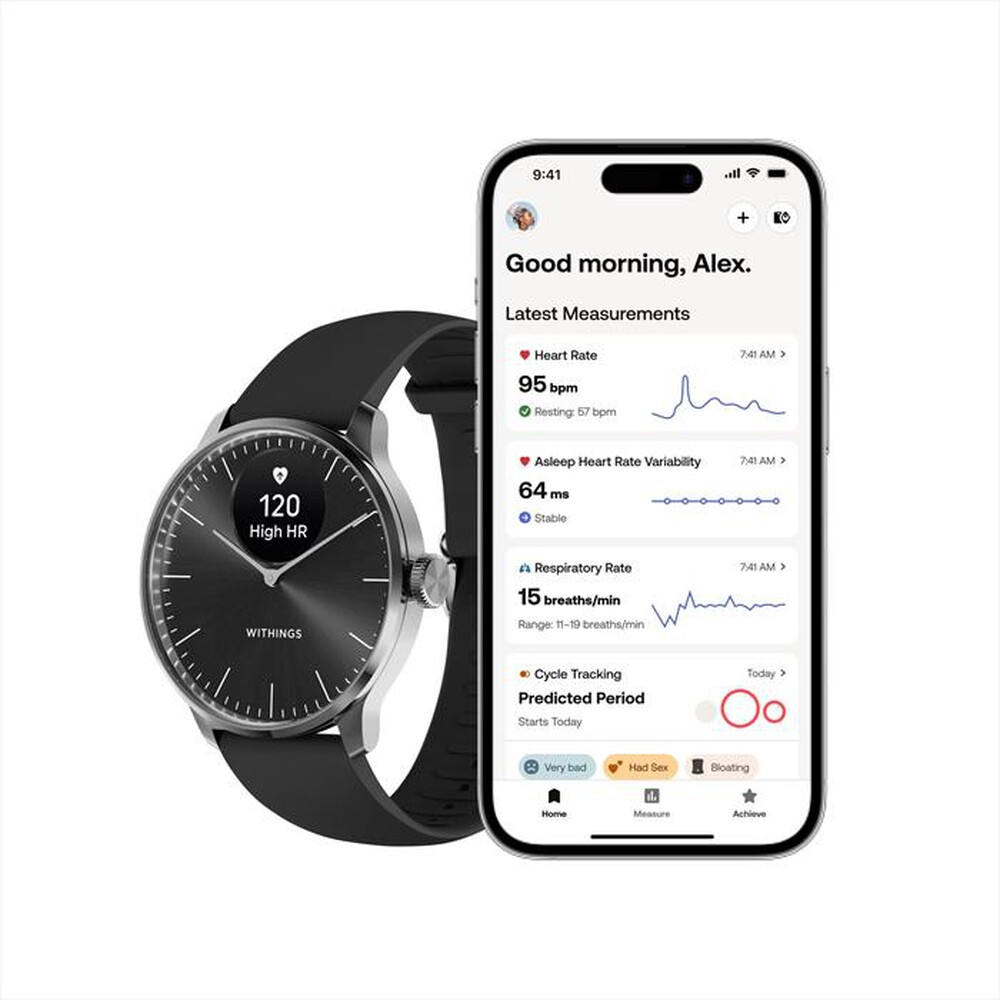 "WITHINGS - Smartwatch SCANWATCH LIGHT B-Nero"