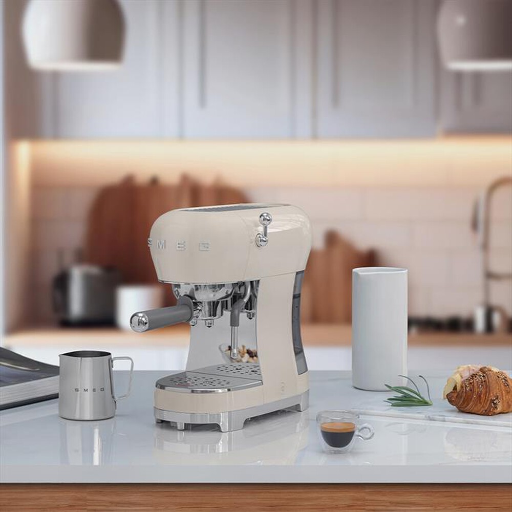 "SMEG - Macchina da Caffè Espresso 50's Style ECF02CREU-Panna"