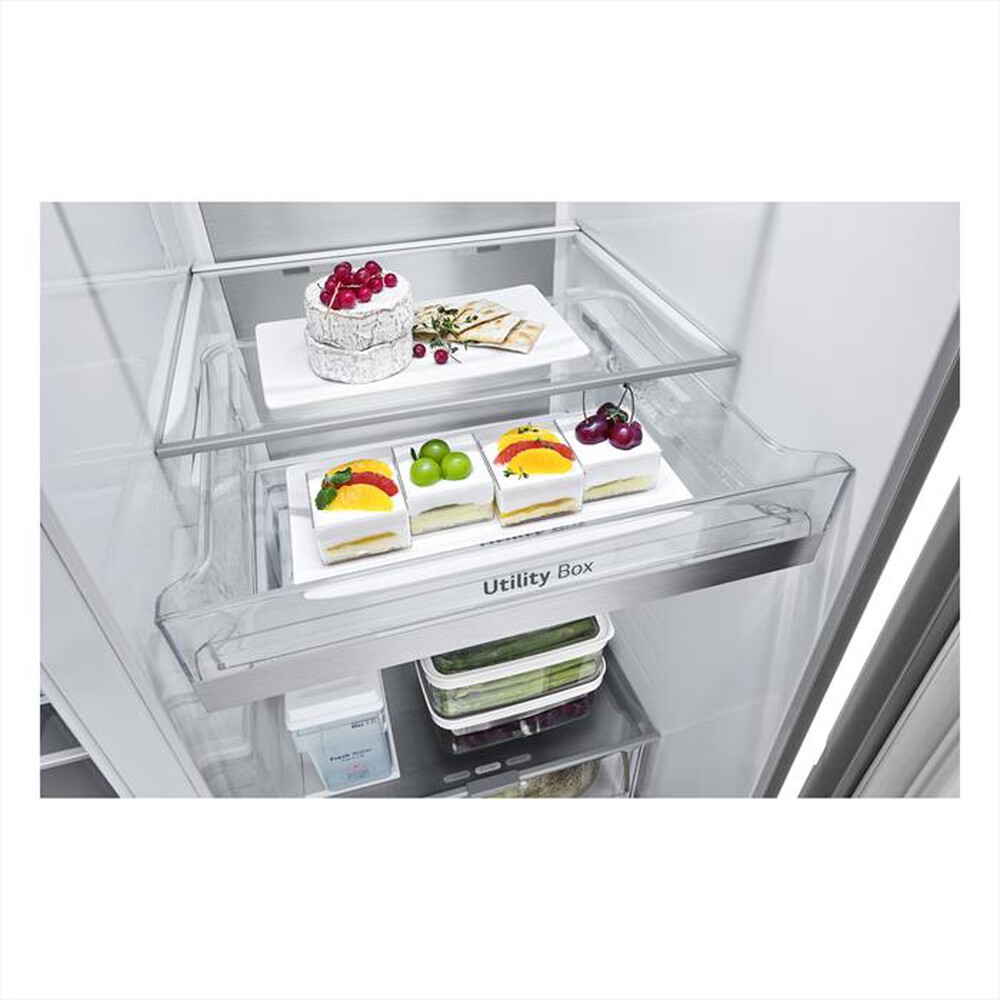 "LG - Frigorifero side by side GSLE91MBAC Classe C 628L-Metal Sorbet"