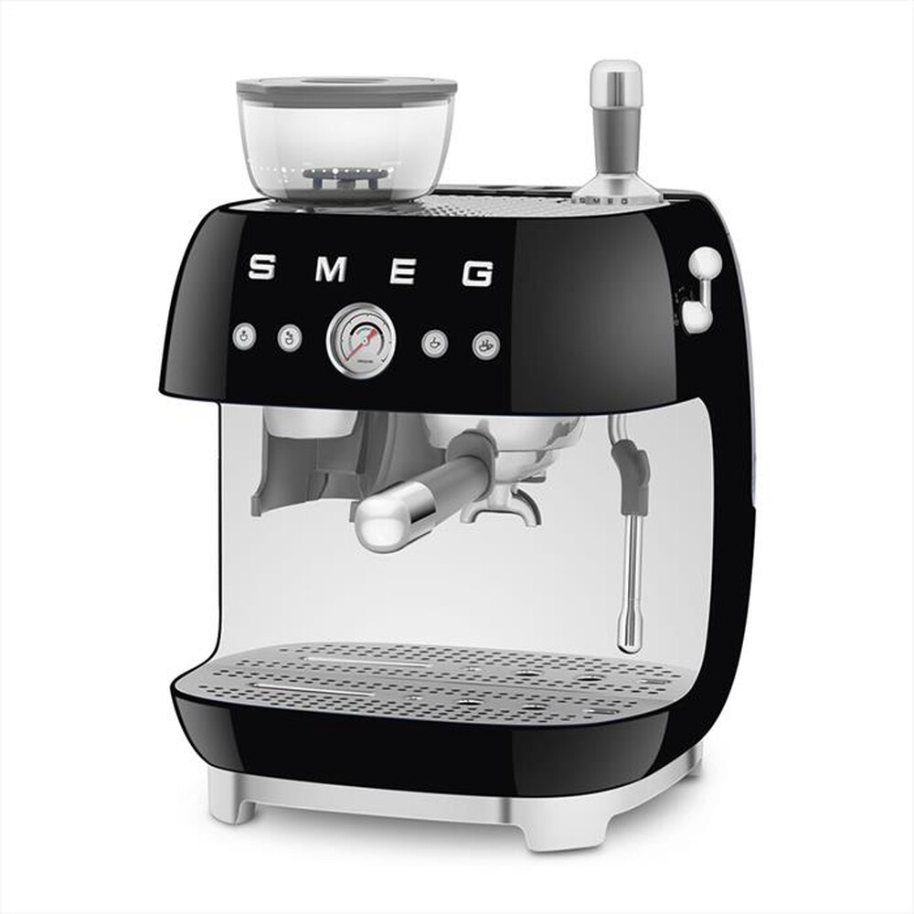 "SMEG - Macchina da Caffè+macinacaffè 50's Style EGF03BLEU-Nero LUCIDO"