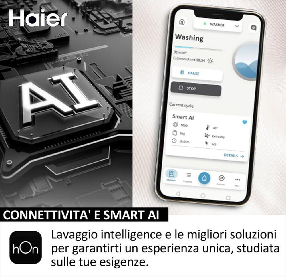 Immagine del prodotto HAIER - Lavatrice HW90-BPD13386U-S 9 Kg Classe A-White