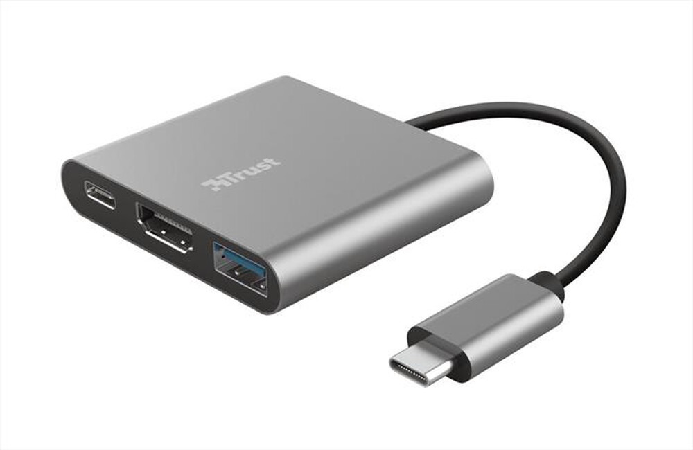 "TRUST - DALYX 3-IN-1 USB-C ADAPTER-Grey"