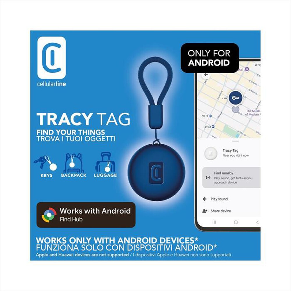 Immagine del prodotto CELLULARLINE - TRACY TAG FOR ANDROID-Blu
